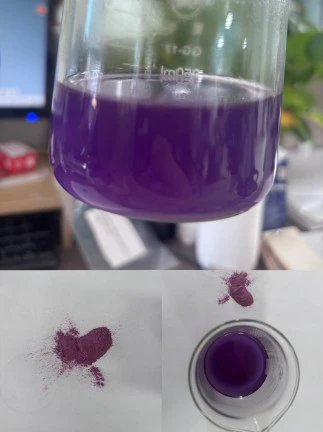 Image of purple yam powder dissolved in water